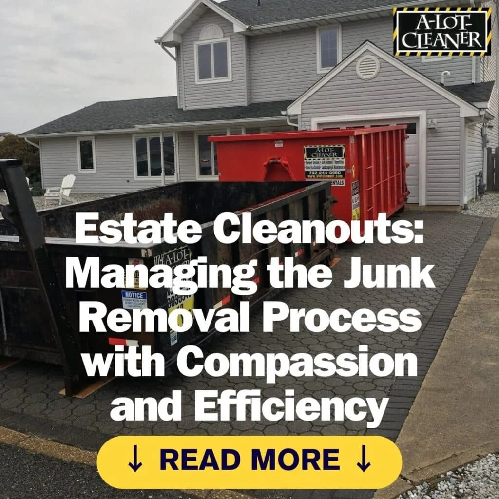 A suburban house driveway with two large commercial dumpsters