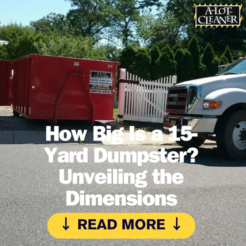 A 15-yard red roll-off dumpster, A-LOT-CLEANER, INC, 732-244-8980